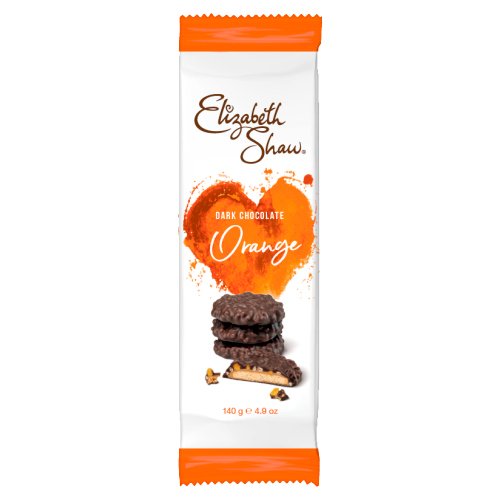 ELIZABETH SHAW DARK CHOCOLATE ORANGE BISCUITS 140G-XMAS