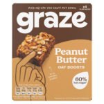 GRAZE PEANUT BUTTER OAT BOOSTS FLAPJACKS 4PK 120G