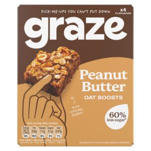 GRAZE PEANUT BUTTER OAT BOOSTS FLAPJACKS 4PK 120G