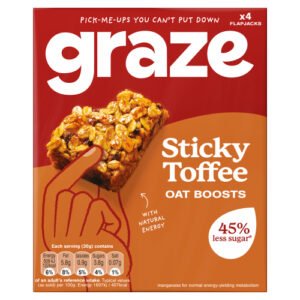 GRAZE STICKY TOFFEE OAT BOOSTS 4PK 120G