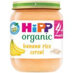 HIPP ORGANIC BANANA RICE CEREAL BABY FOOD JAR 4+ MONTHS PMP 95P 125G
