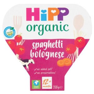 HIPP ORGANIC SPAGHETTI BOLOGNESE TODDLER TRAY MEAL 1-3 YEARS PMP ÂŁ2.10 230G