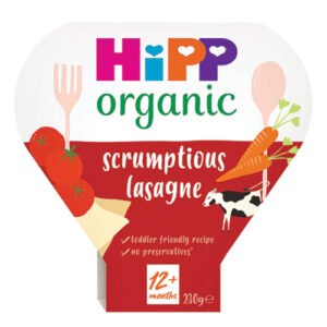 HIPP ORGANIC SCRUMPTIOUS LASAGNE TODDLER TRAY MEAL 1-3 YEARS PMP ÂŁ2.10 230G