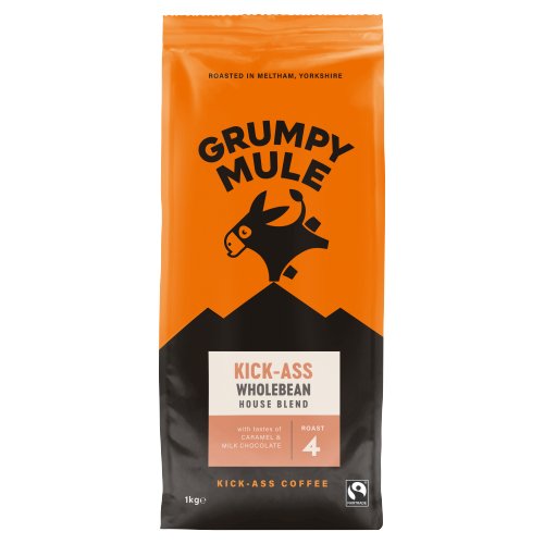 GRUMPY MULE KICK ASS HOUSE BLEND WHOLE COFFEE BEANS 1KG