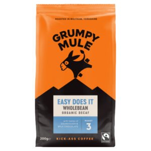 GRUMPY MULE EASY DOES IT DECAF WHOLE COFFEE BEANS 200G