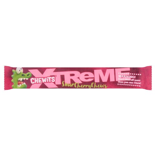 CHEW XTREME SOUR CHERRY CHEWS STICKS PACK 34G