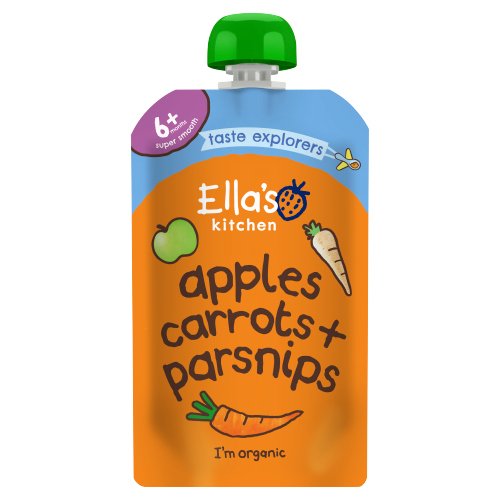 ELLA'S KITCHEN APPLES CARROTS + PARSNIPS FROM 4 MONTHS 120G