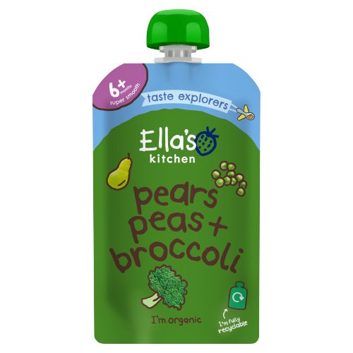 ELLA'S KITCHEN PEARS PEAS + BROCCOLI FROM 4 MONTHS 120G