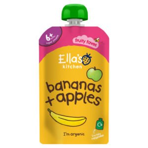 ELLA'S KITCHEN ORGANIC BANANAS AND APPLES BABY POUCH 4+ MONTHS 120G