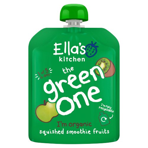 ELLA'S KITCHEN ORGANIC THE GREEN ONE SQUISHED SMOOTHIE FRUITS 90G
