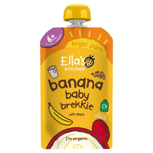 ELLA'S KITCHEN ORGANIC BANANA BABY BREKKIE POUCH 6+ MONTHS 100G