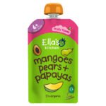 ELLA'S KITCHEN ORGANIC MANGOES, PEARS AND PAPAYA BABY POUCH 4+ MONTHS 120G
