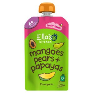 ELLA'S KITCHEN ORGANIC MANGOES, PEARS AND PAPAYA BABY POUCH 4+ MONTHS 120G