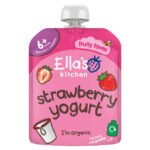 ELLA'S KITCHEN ORGANIC STRAWBERRY GREEK STYLE YOGHURT BABY POUCH 6+ MONTHS 90G
