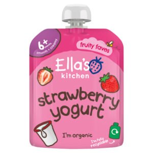 ELLA'S KITCHEN ORGANIC STRAWBERRY GREEK STYLE YOGHURT BABY POUCH 6+ MONTHS 90G