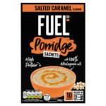 FUEL10K SALTED CARAMEL PROTEIN PORRIDGE OAT CEREAL SACHETS 360G