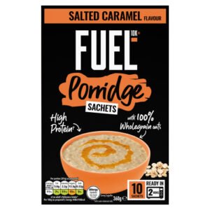 FUEL10K SALTED CARAMEL PROTEIN PORRIDGE OAT CEREAL SACHETS 360G