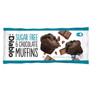 DIABLO SUGAR FREE CHOCOLATE MUFFINS 270G