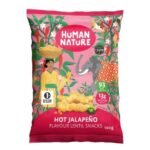 HUMAN NATURE HOT JALAPEÑO AND LIME FLAVOUR LENTIL STICKS 100G