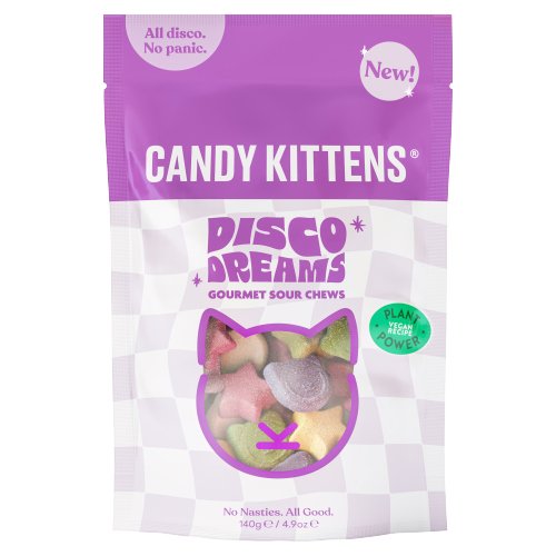 CANDY KITTENS DISCO DREAMS GOURMET SOUR CHEWS 140G