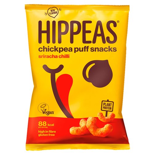 HIPPEAS CHICKPEA PUFF SNACKS SRIRACHA CHILLI 22G