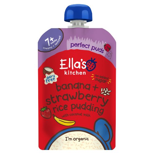 ELLA'S KITCHEN BANANA STRAWBERRY RICE PUDDING 80G