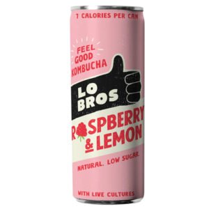 LO BROS RASPBERRY & LEMON KOMBUCHA CAN 250ML