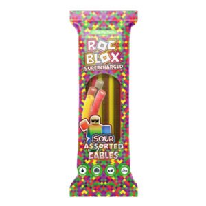 ROCBLOX SUPERCHARGED SOUR ASSORTED CABLES 170G