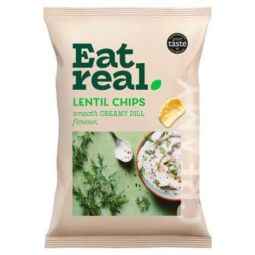 EAT REAL CREAMY DILL LENTIL CHIPS SHARING 95G