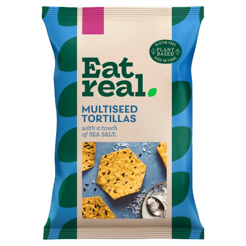 EAT REAL MULTISEED TORTILLA CHIPS SEA SALT 160G