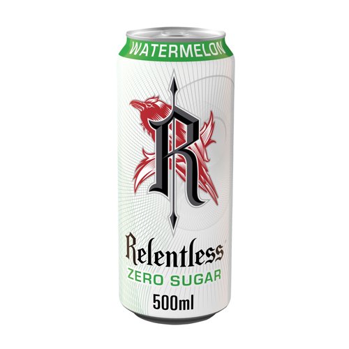 RELENTLESS WATERMELON ZERO SUGAR ENERGY CAN 500ML