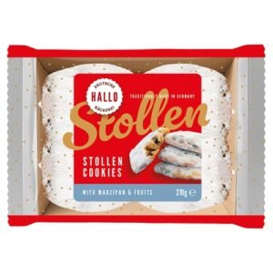 HALLO DEUTSCHE MARZIPAN STOLLEN COOKIES 270G-XMAS