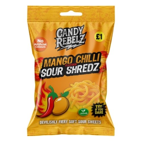CANDY REBELZ MANGO CHILLI SOUR SHREDZ 150G