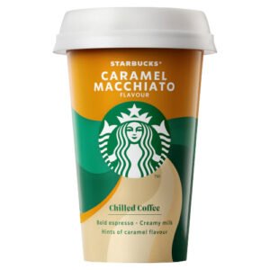 STARBUCKS CHILLED CUP CARAMEL MACCHIATO MILK ICED COFFEE 220ML
