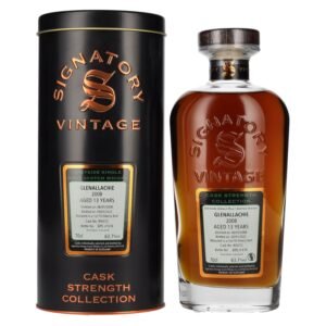 Signatory Vintage GLENALLACHIE 13 Years Old Cask Strength 2008 63.7% vol. 0.7 l in a tin box