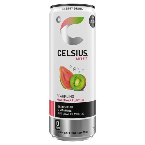 CELSIUS ENERGY SPARKLING KIWI GUAVA CAN PMP £1.50 355ML