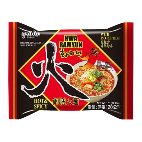 PALDO HWA RAMYUN HOT & SPICY NOODLES 120G