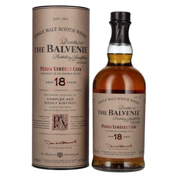 The Balvenie 18 Years Old Pedro Ximénez Cask 48,7% Vol. 0,7l in gift box