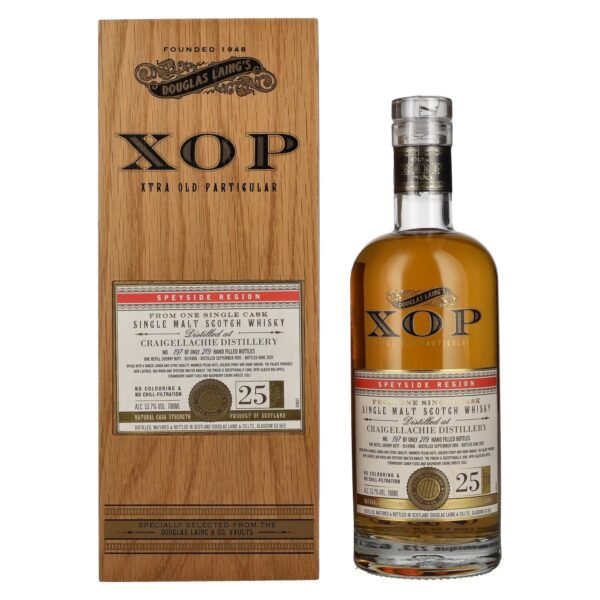 Douglas Laing XOP Craigellachie 25 Years Old Sherry Finished 1995 53,7% Vol. 0,7l in wooden box