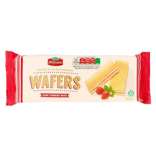 BELLO ARTIZANO STRAWBERRY CREAM WAFERS 100G