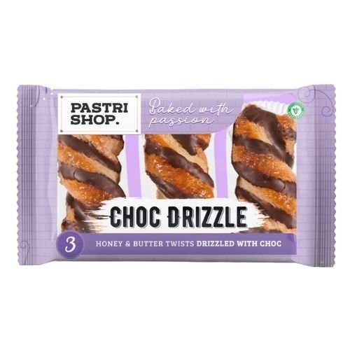 PASTRI SHOP CHOC DRIZZLE PASTRIES 3PK 165G
