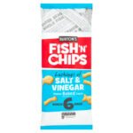 BURTONS FISH'N' CHIPS SALT & VINEGAR 6PK 25G