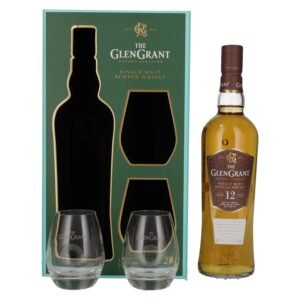 Glen Grant 12 Years Old Single Malt 43% Vol. 0,7l in gift box with 2 glasses