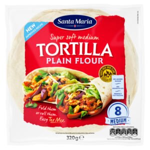 SANTA MARIA 8 PLAIN FLOUR SOFT TORTILLAS 320G
