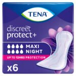 TENA DISCREET MAXI NIGHT PADS 6S