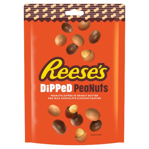 REESE'S PEANUTS DIPPED IN MILK CHOCOLATE FLAVOUR & PEANUT BUTTER COATINGS SHARING BAG 90G