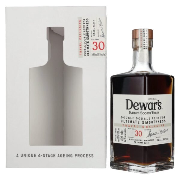 Dewar's 30 Years Old Double Double Aged Blended Scotch Whisky 46% Vol. 0,5l in gift box