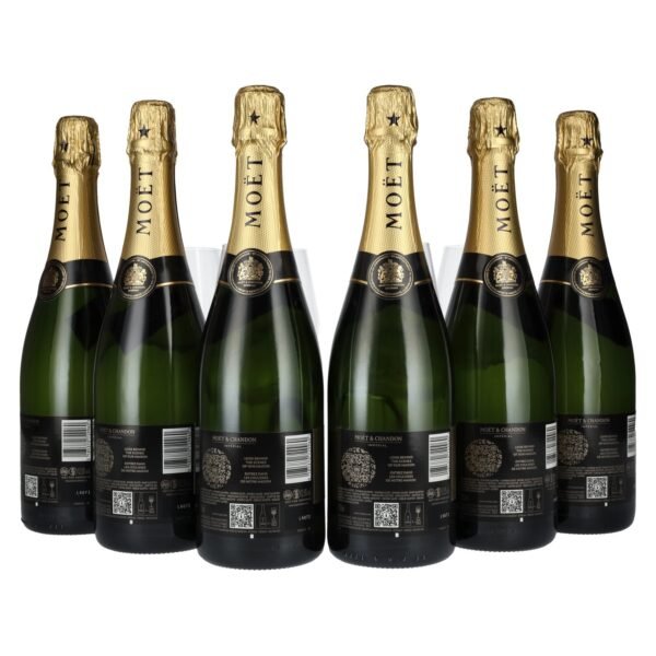 Moët & Chandon Champagne IMPÉRIAL Brut 12.5% vol. 6x0.75l in gift box with 6 glasses