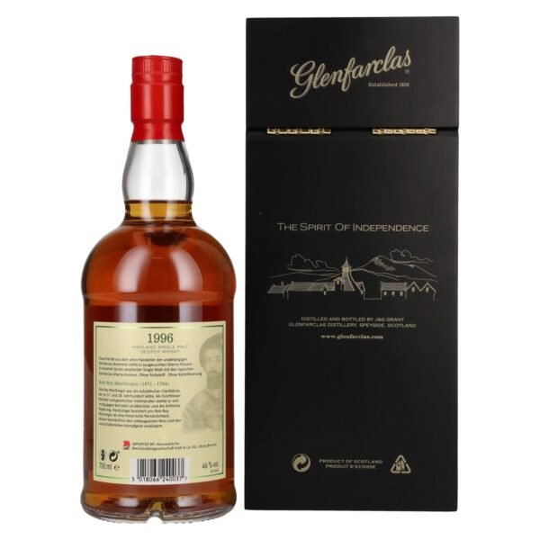 Glenfarclas The Famous Scots ROB ROY MACGREGOR Highland Single Malt 1996 46% Vol. 0,7l in gift box
