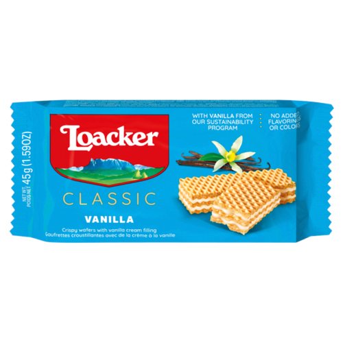 LOACKER VANILLA WAFERS 45G